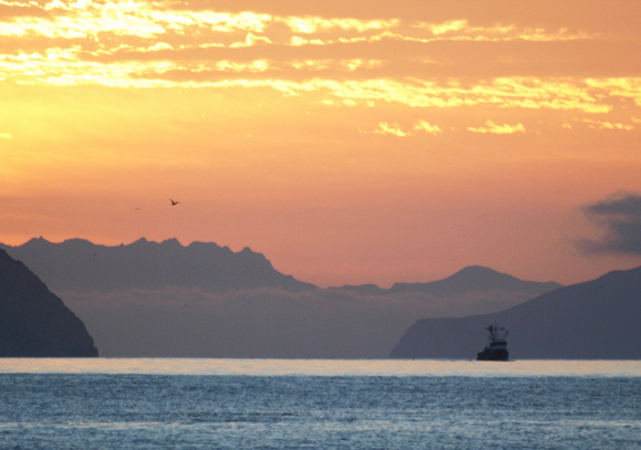 Sunrise from Coches Bay, Santa Cruz Island