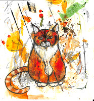 Inktober #3 of 31: Orange Kitty