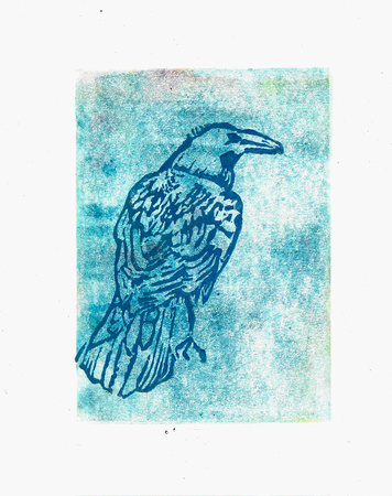 Block/Monoprints - Raven Series