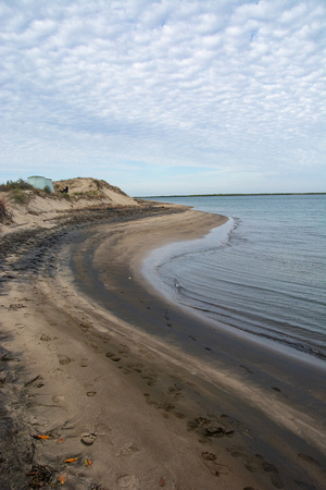 Beach in front of camp