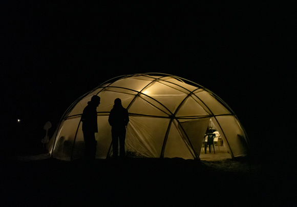 Camp at night