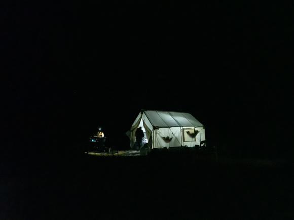 Camp at night