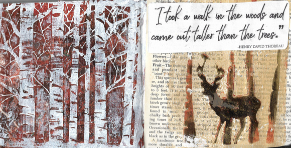Mixed media journal page