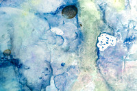 Macro Photograph of watercolor on the mixing Palette