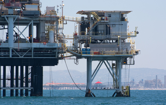 Oil Platforms off Huntington Beach