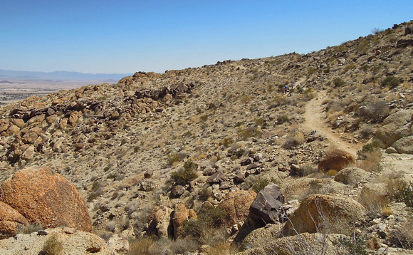 On the trail to the 49 Palms Oasis