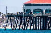 A hot beach day at Huntington Beach Pier